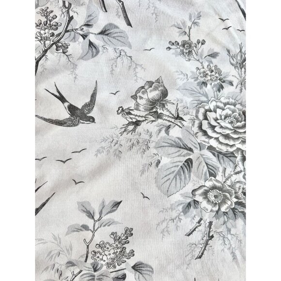Vintage SPRINGMAID White Grey Toile de Jouy Polycotton Muslin Double Duvet Cover - Picture 3 of 6